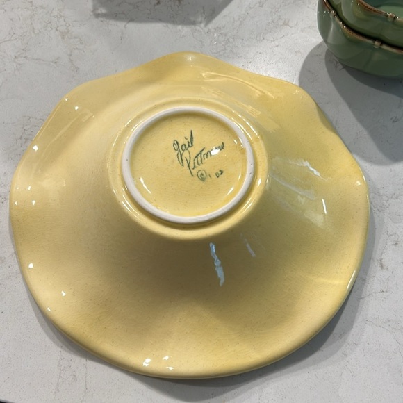 Southern Living at Home Gail Pittman Yellow Acorn & Leaf Pottery Bowl - Picture 3 of 3
